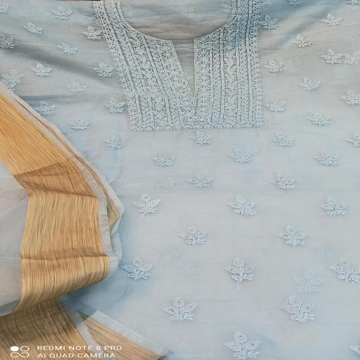 Buy Skyblue Organza Chikankari Salwar Suit,Sale On Chikankari Suits,Jhakhas