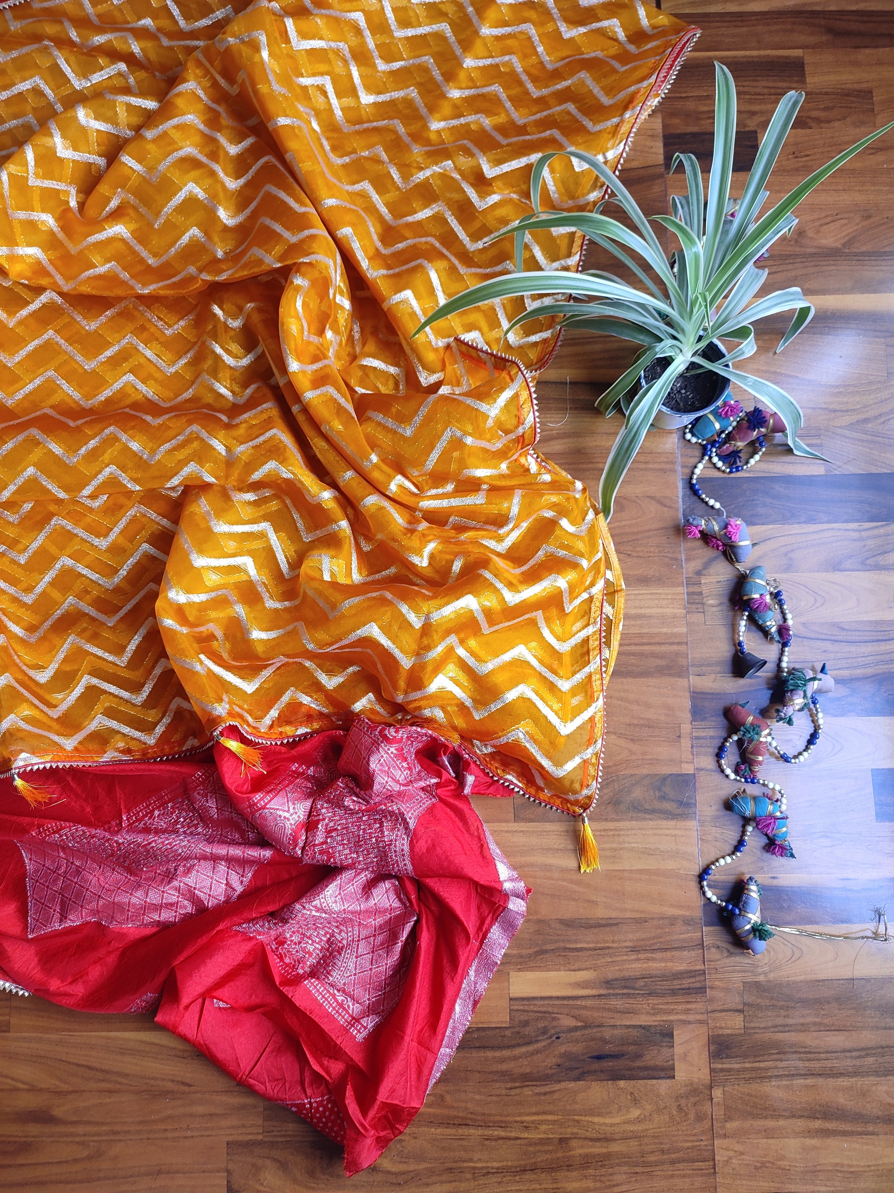 Yellow Organza Saree