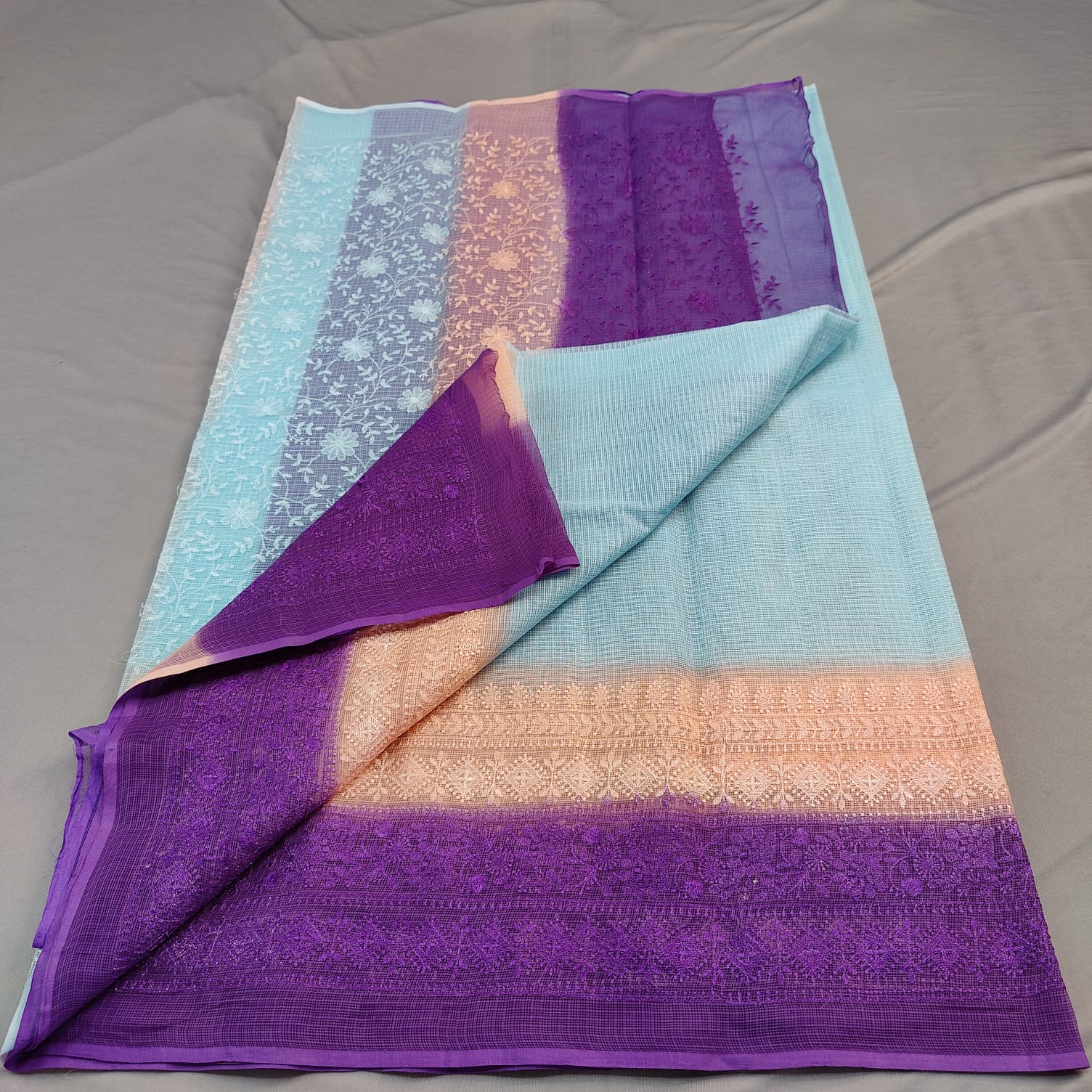 Hand Embroided Cotton Kota Doria Saree|Shop Rajasthani Kota Doria Saree ...