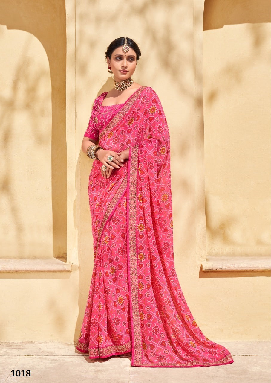 Pink Patola Georgette Saree