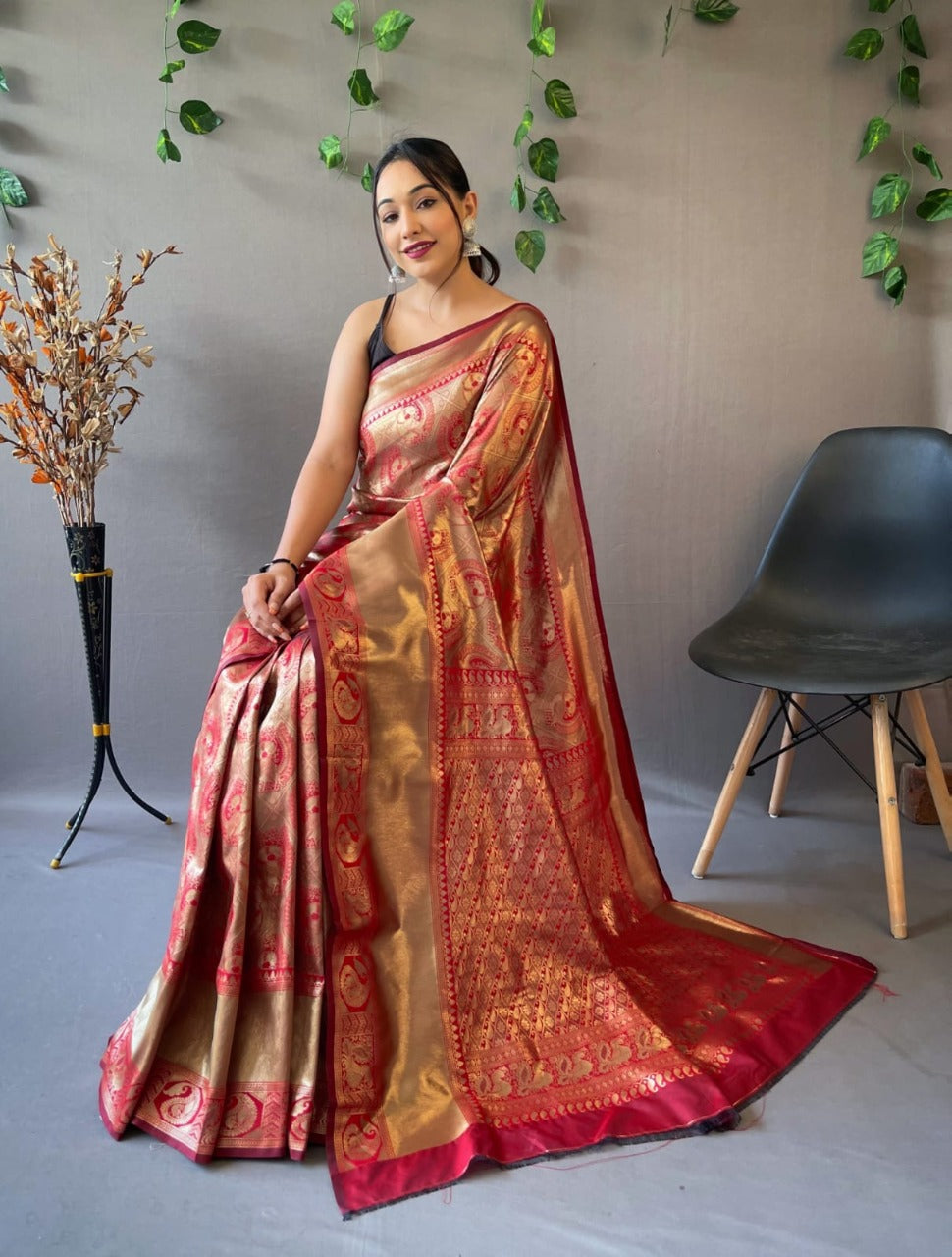 Red Kanjivaram Silk Saree