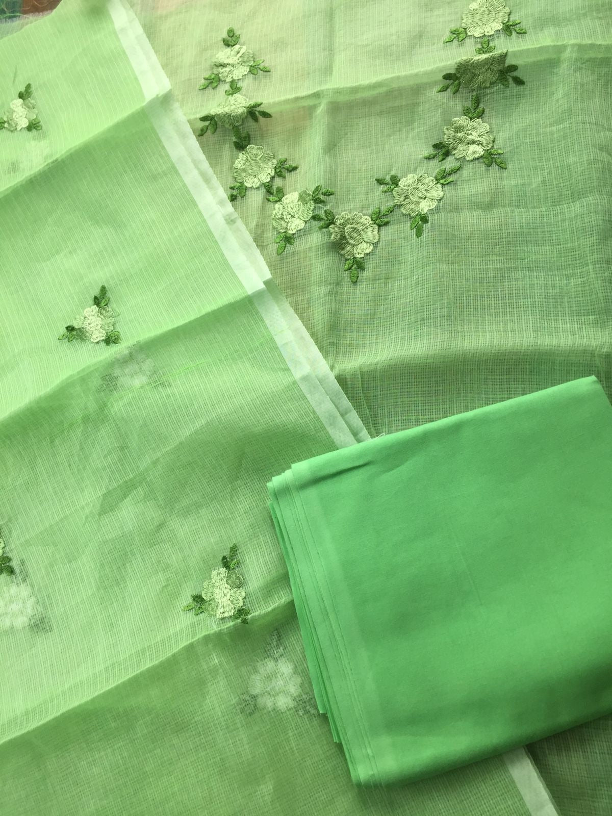 Green Kota Doriya Designer Suit