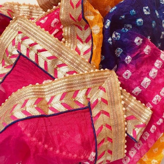 Bandhej Silk DupattaBridal Dupatta, Marwadi Chunri Online