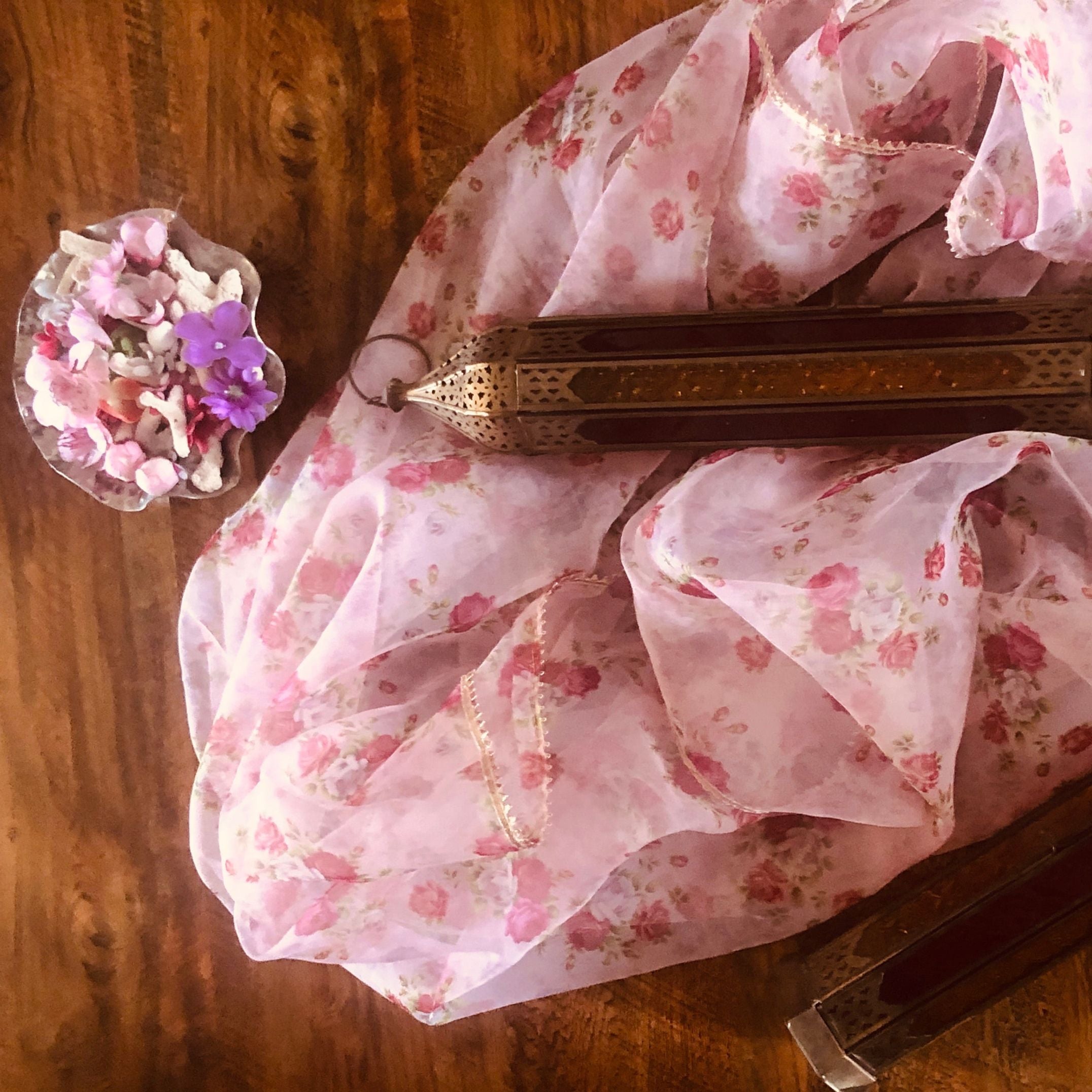 Digital Floral Organza Dupatta