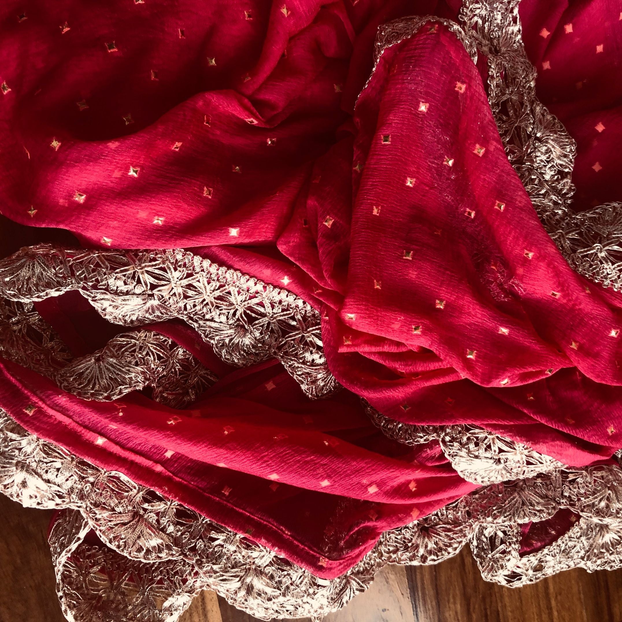 Designer Dupatta In Red