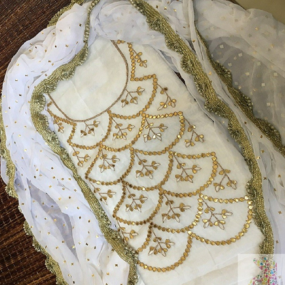 Gota patti lace 2025 suit