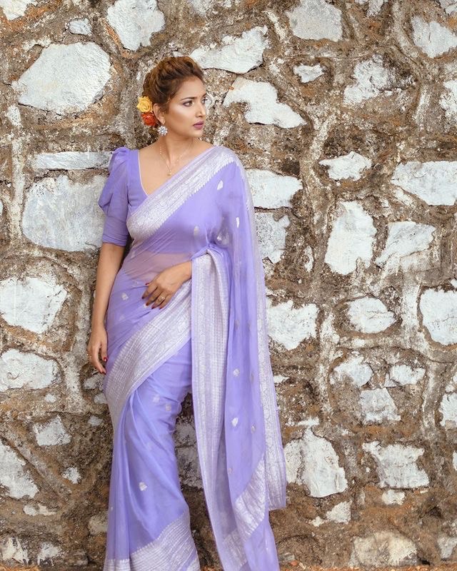 Lavender Saree Set – Estie Couture