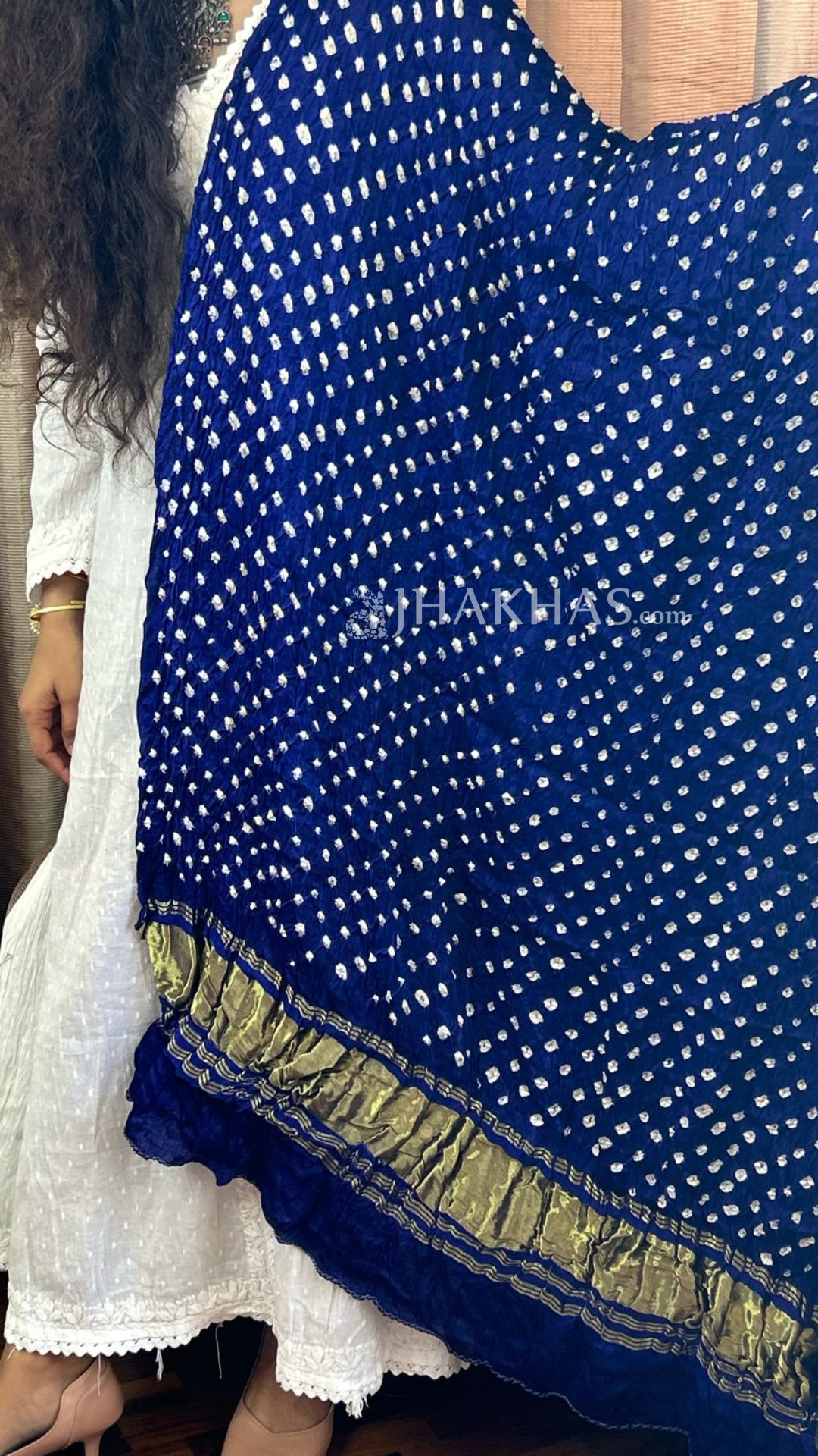 Blue Modal Silk Gharchola Dupatta 