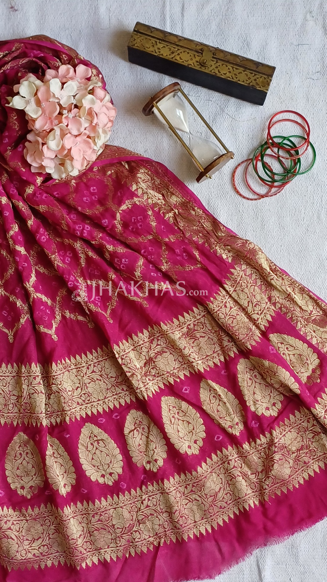 Banarasee Stitched Organza Lehenga & Blouse Fabric With Semi Silk Dupa