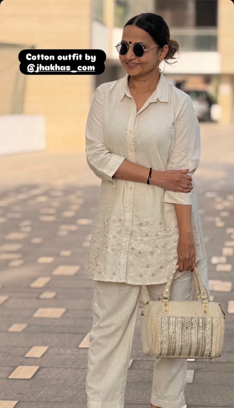 Roopal Beige Stylish Comfortable Cord Set