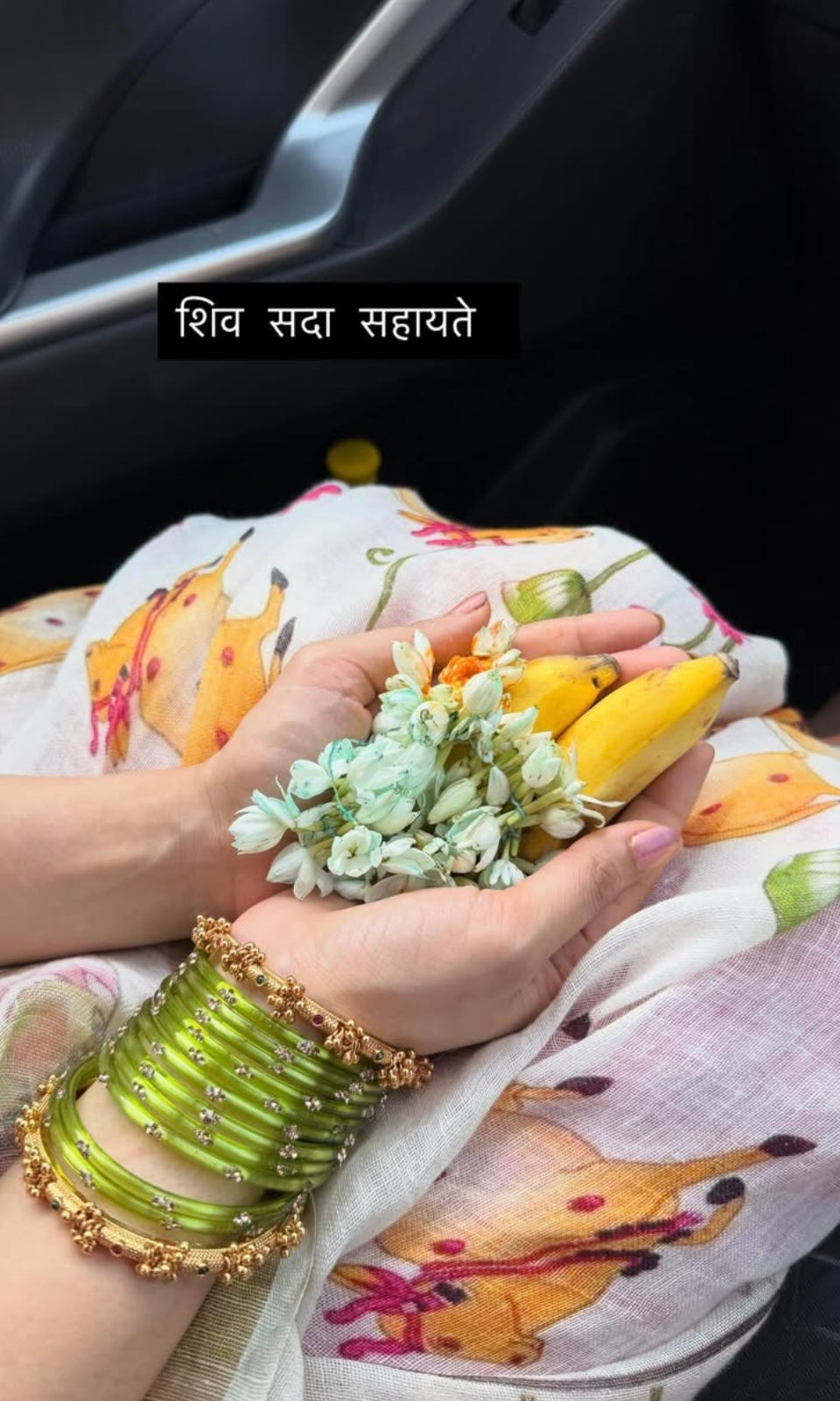 Pichwai and Nandi look Linen Saree