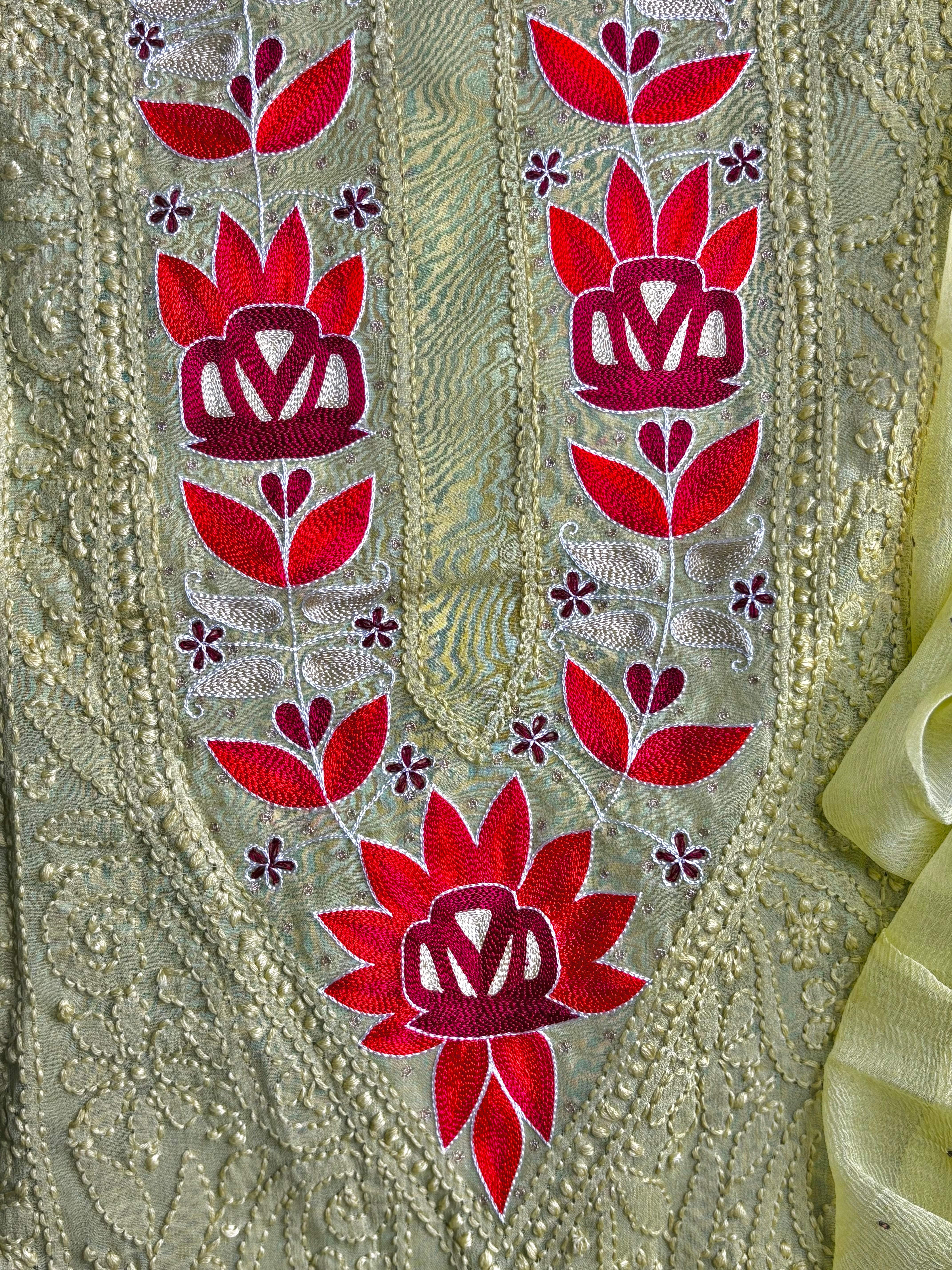 Harika Parsi Gara Chikankari Work Suit