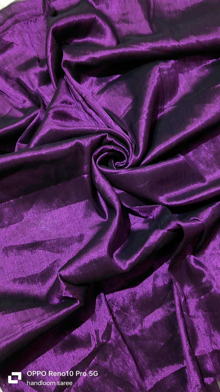 Dark Purple Tissue Silk Saree With Blouse