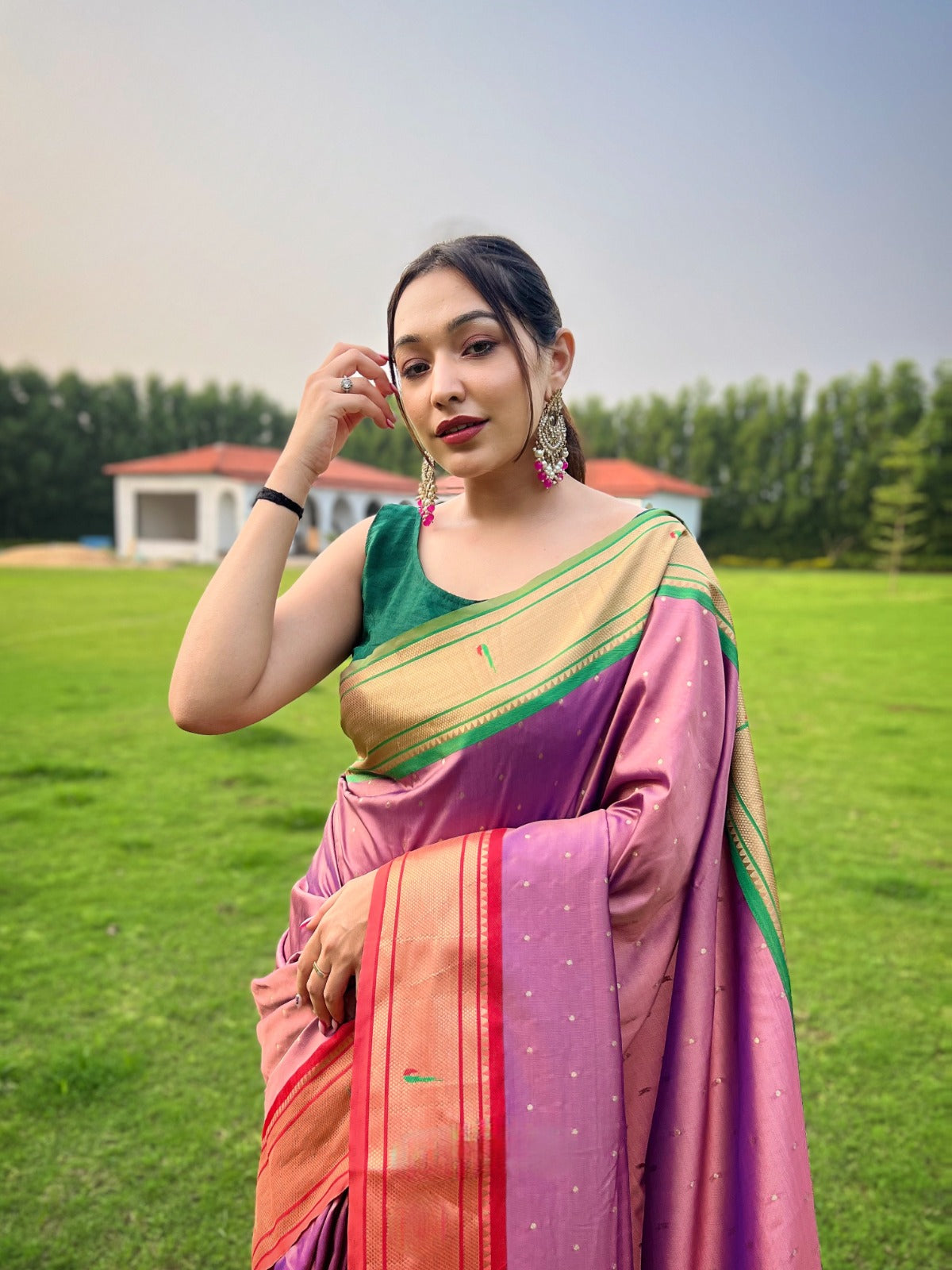 Buy Jaanvi fashion Women's Silk With Zari Work Saree With Blouse  Piece(kaashi-paithani-pink) - at Best Price Best Indian Collection Saree -  Gia Designer
