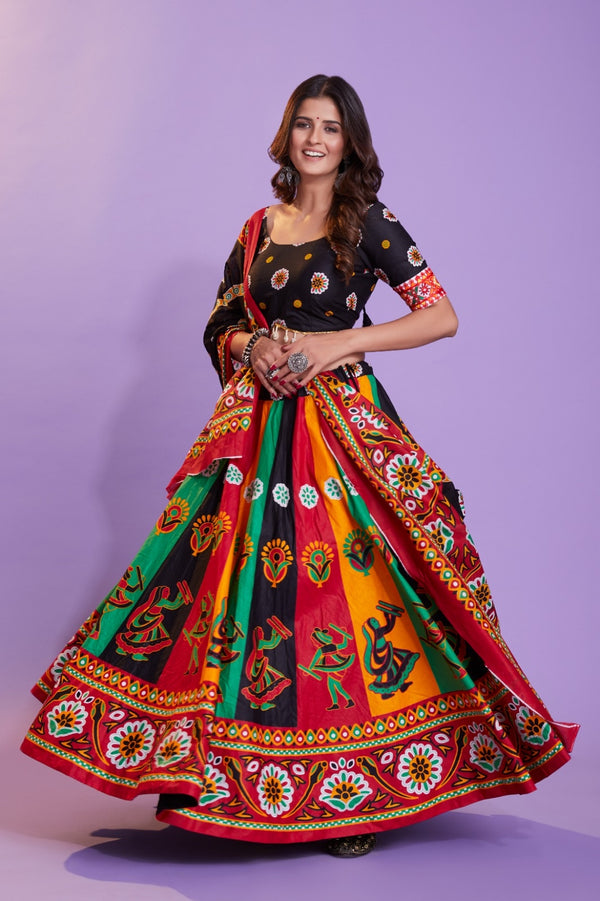 Garba Dress In Multicolor