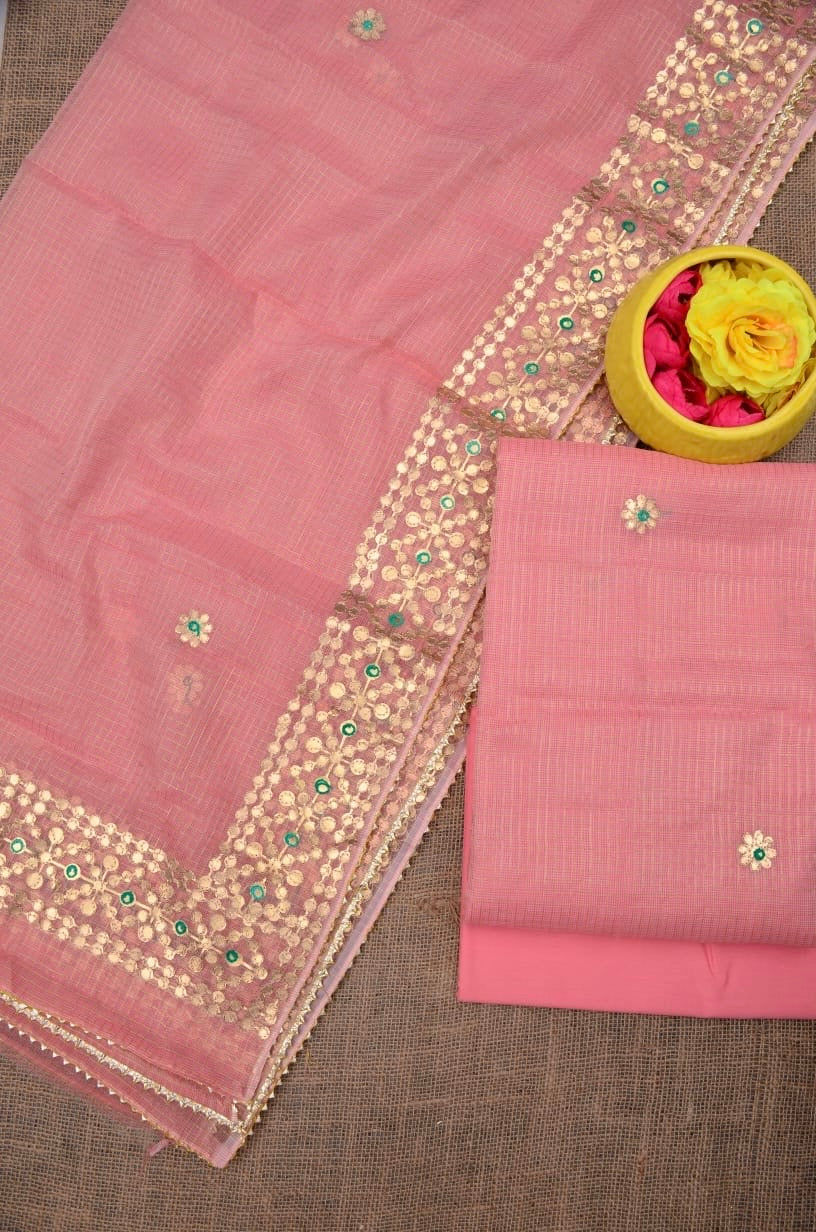 Pranika- Wedding Wear Kota Gota Patti Salwar Suit In Gota Work Pink Color
