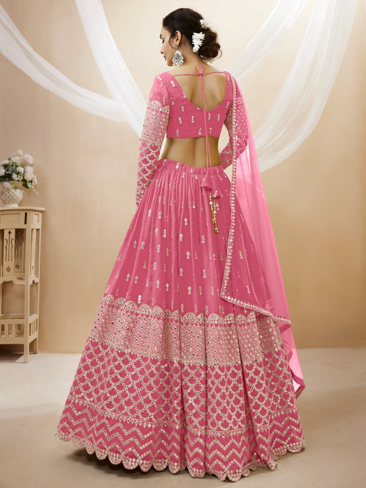 Buy Beige and Peach Lehenga Choli for Women With Dupatta Indian Designer  Ready to Wear Partywear Lehenga Choli Braidsmaid Lehengacholi for Women  Online in India - Etsy