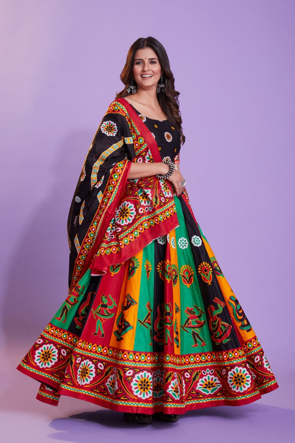 Garba Dress In Multicolor