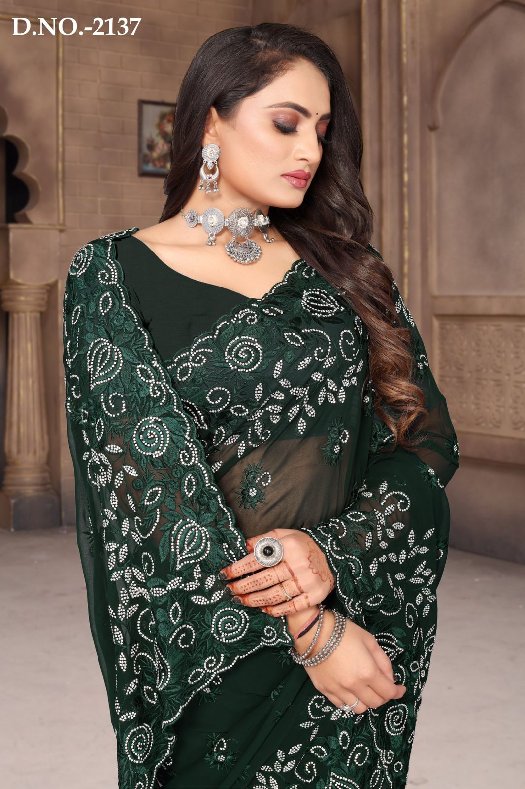 Green Boutique Style Saree