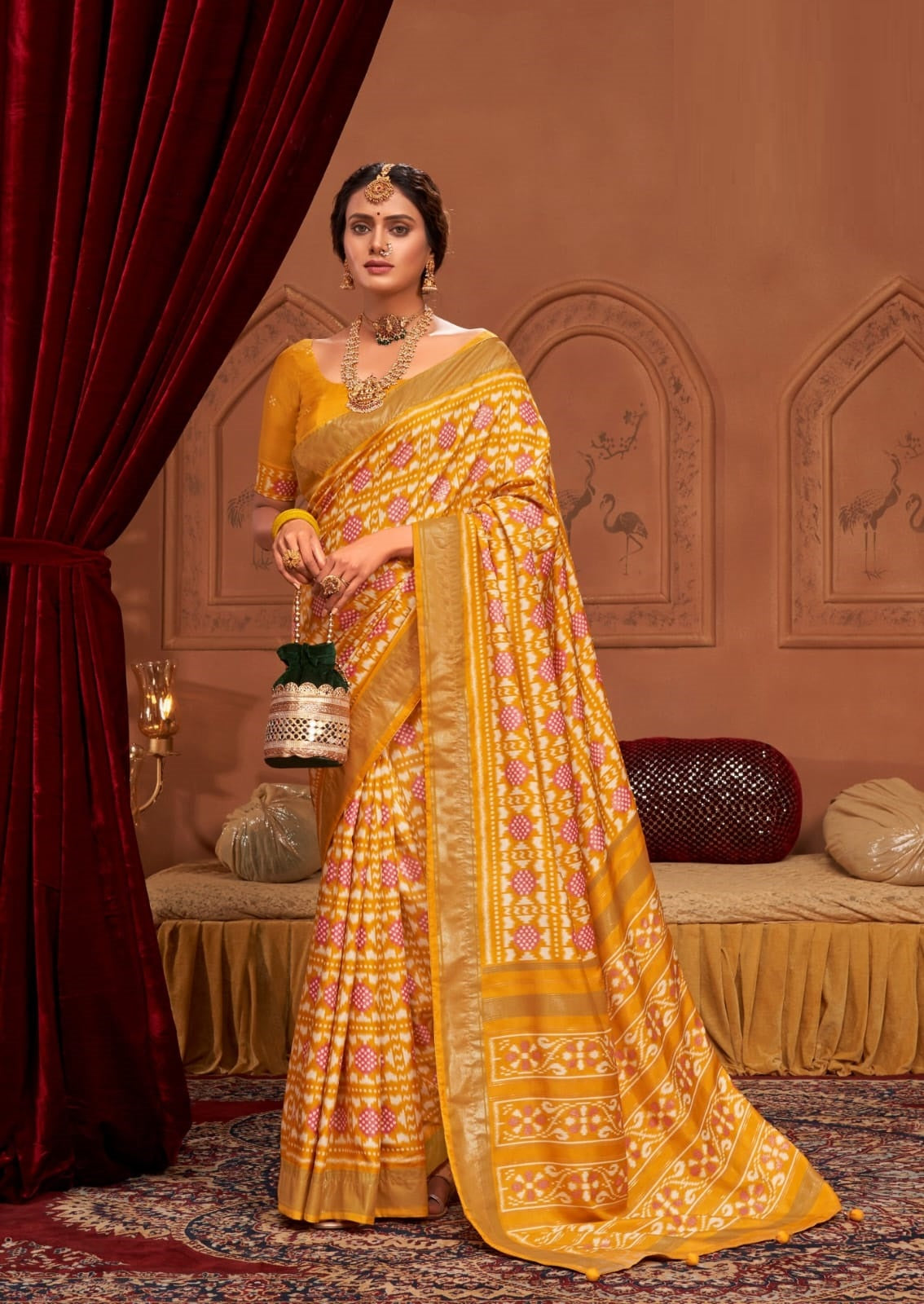 Buy Mustard Sarees for Women by Saree mall Online | Ajio.com