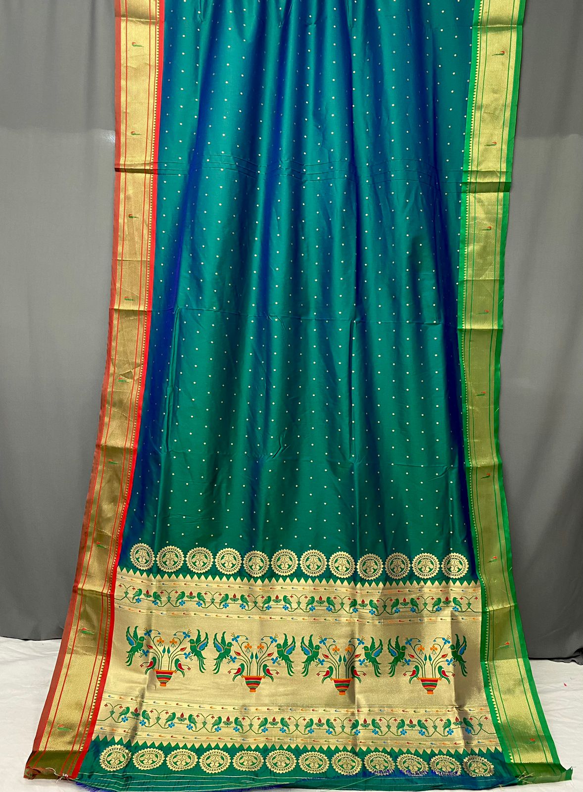 Kanjivaram Paithani Saree - Silk Bazaar