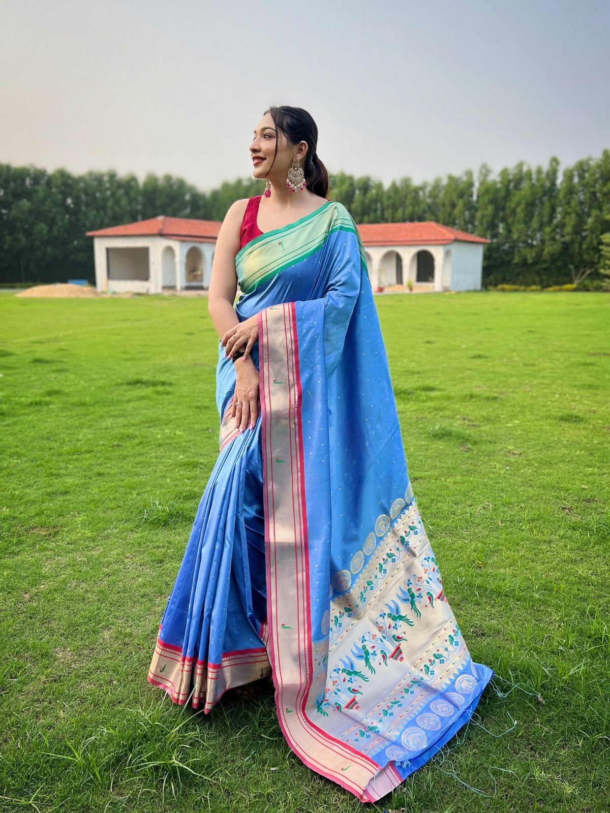 Blue Paithani Silk Saree