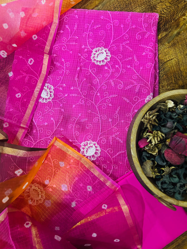 Hot pink Kota Doriya Suit