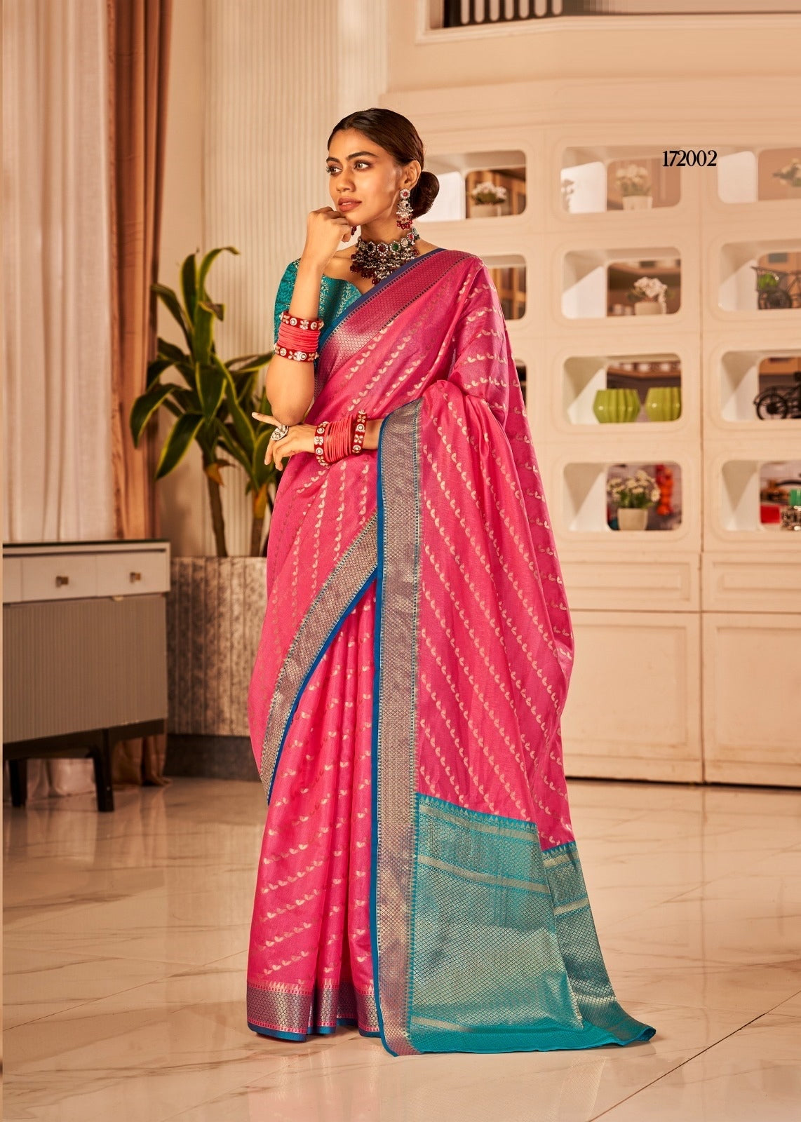 Chakra Design Soft Silk Saree | AT132