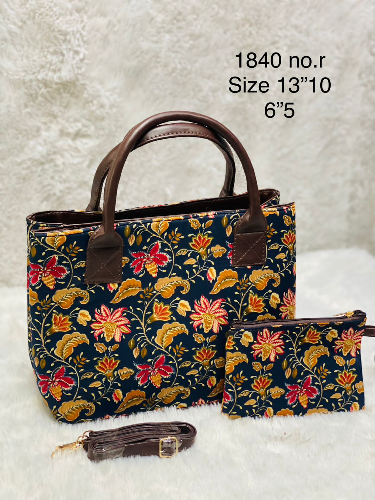 Office Bag Combo Set In Bagru Print