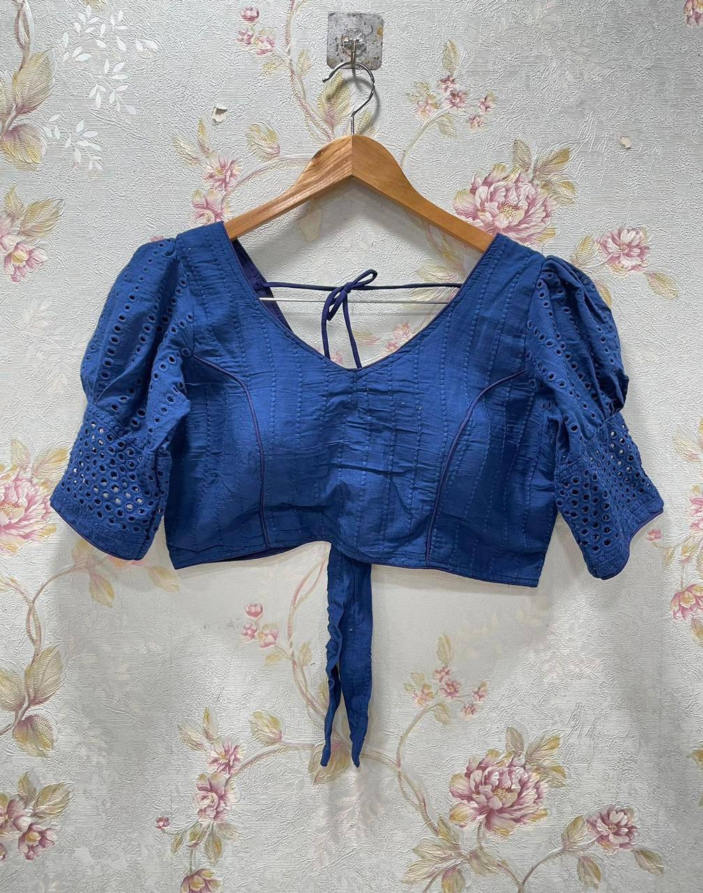 Blue Hakoba Cotton Blouse