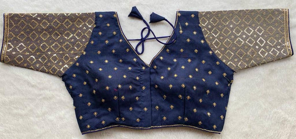 Dark Blue designer blouse