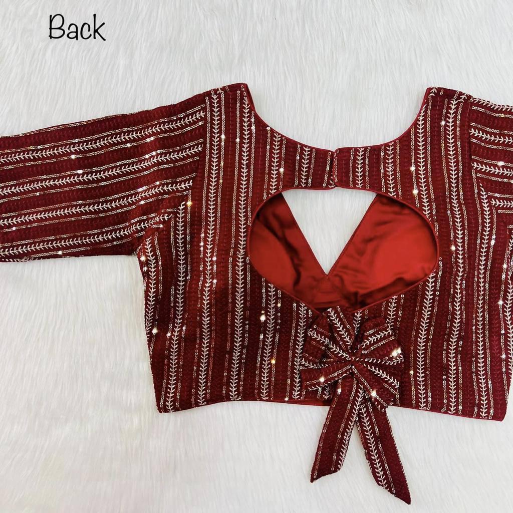 Bollywood Style Designer Blouse In Maroon