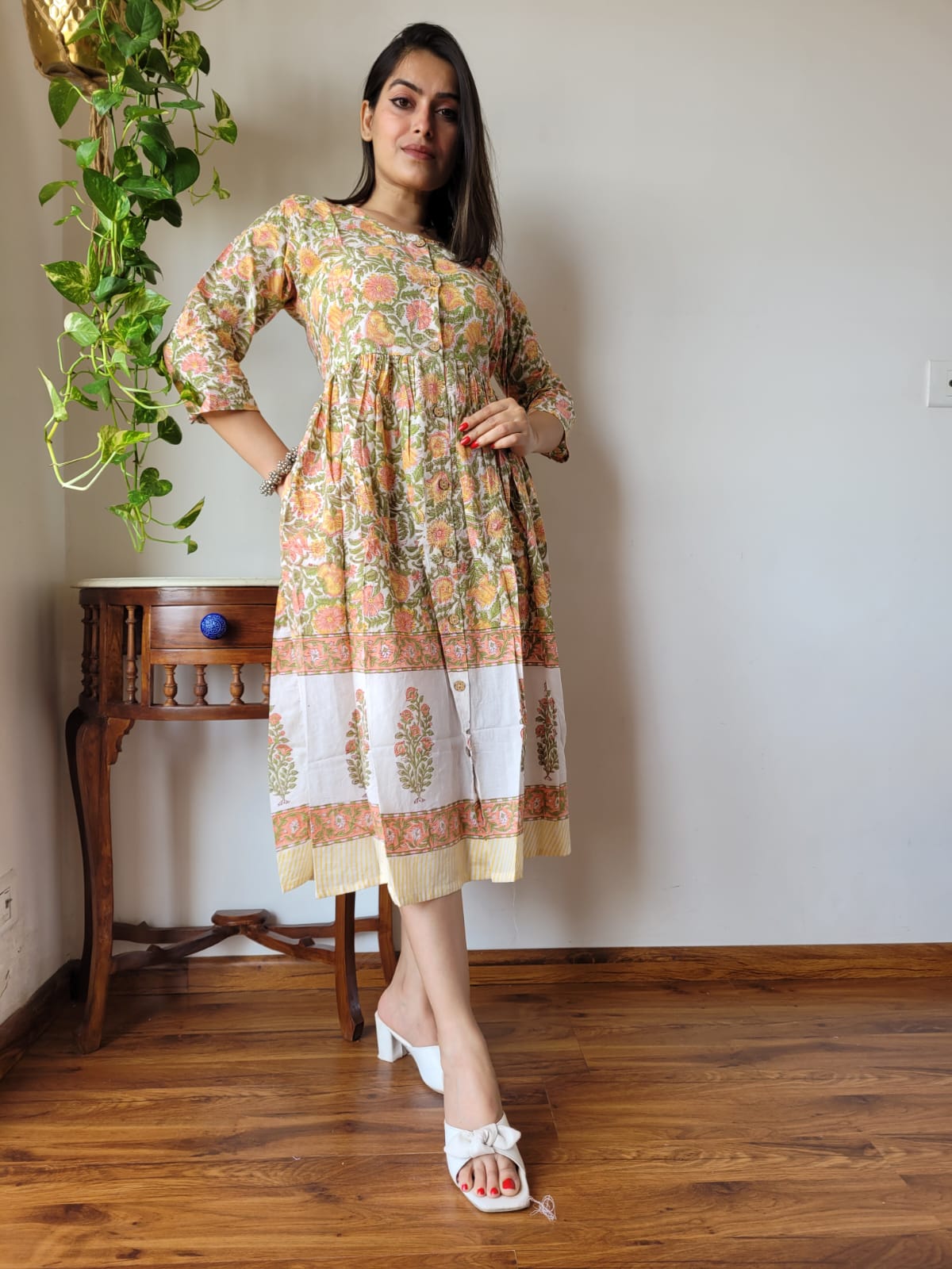 Buy Hand Block Printed Dress Summer Dress Cotton Dress Floral Print  Handmade Made in India Block Print Dress, Printed Dress Online in India -  Etsy | Printed summer dresses, Cotton dress summer,