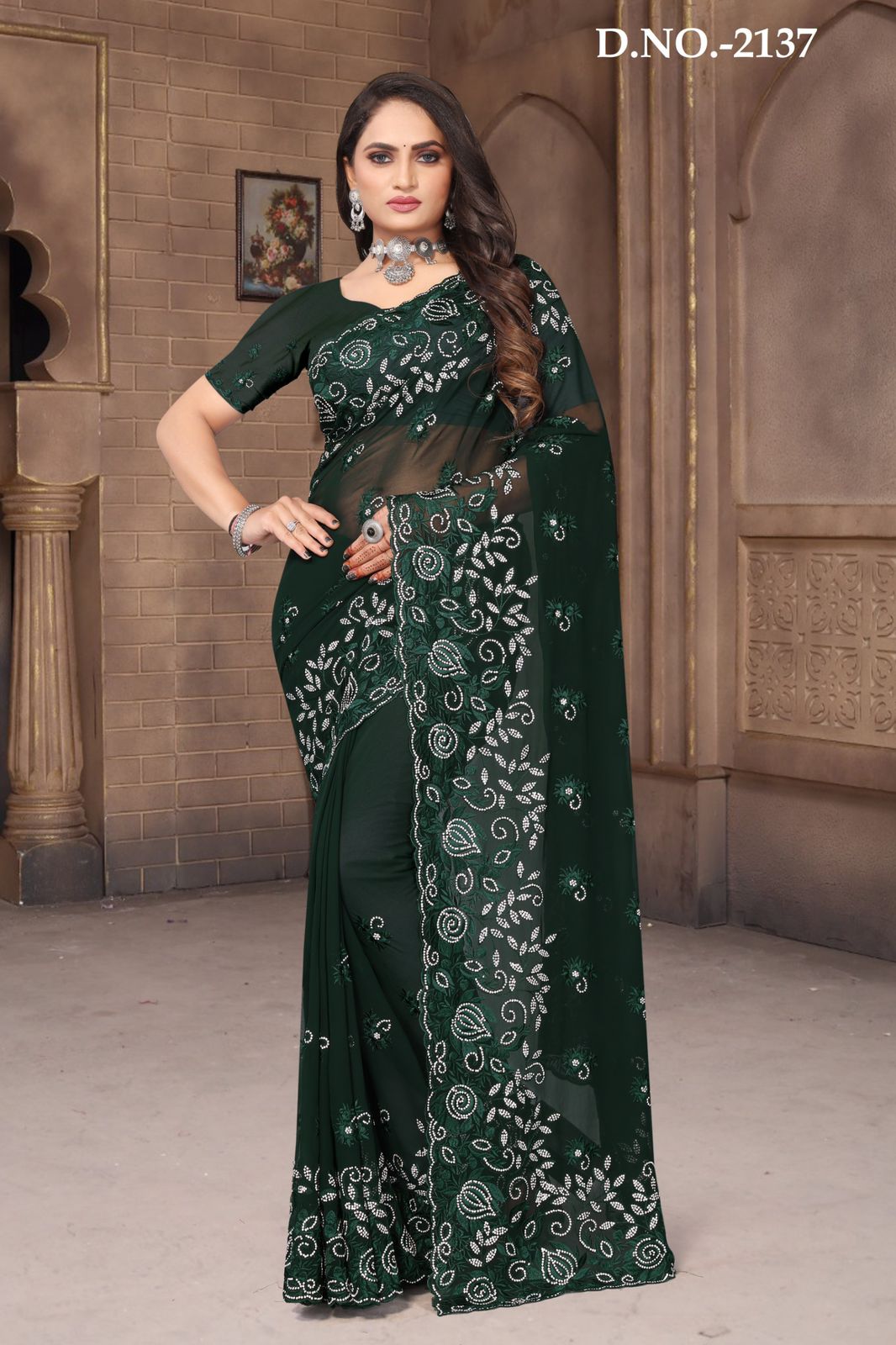 Green Boutique Style Saree