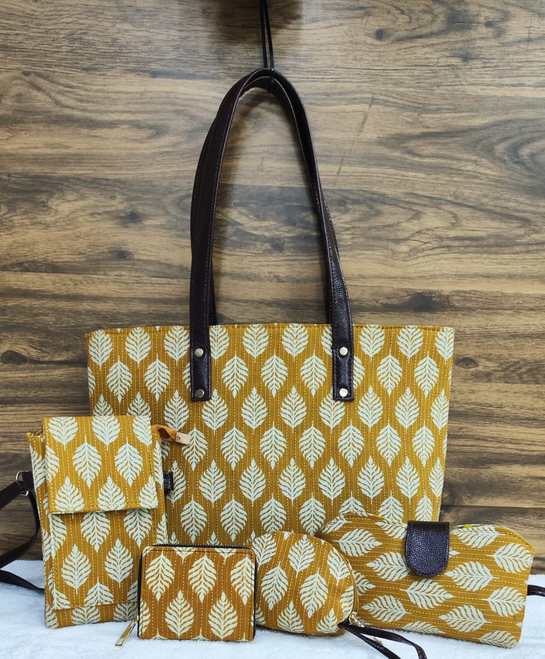 5 Combo Set Bag In Mustard Yellow