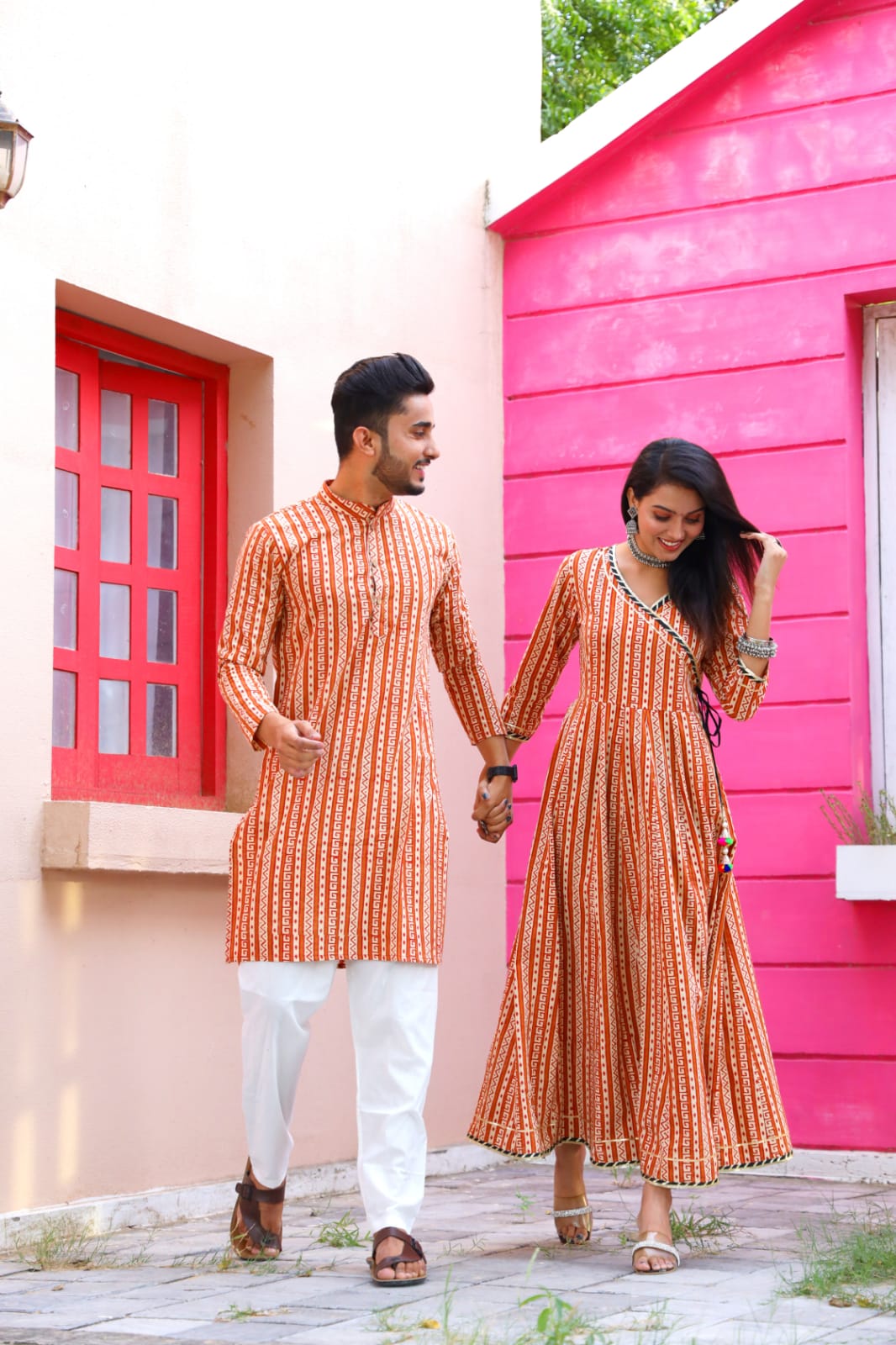 Couple Kurta Pajama and Saree Set: The Perfect Outfit for Your Special Day  – Archittam Fashion
