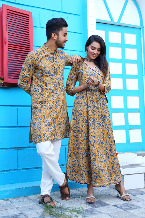 Twinning Couple Set In Flora Print
