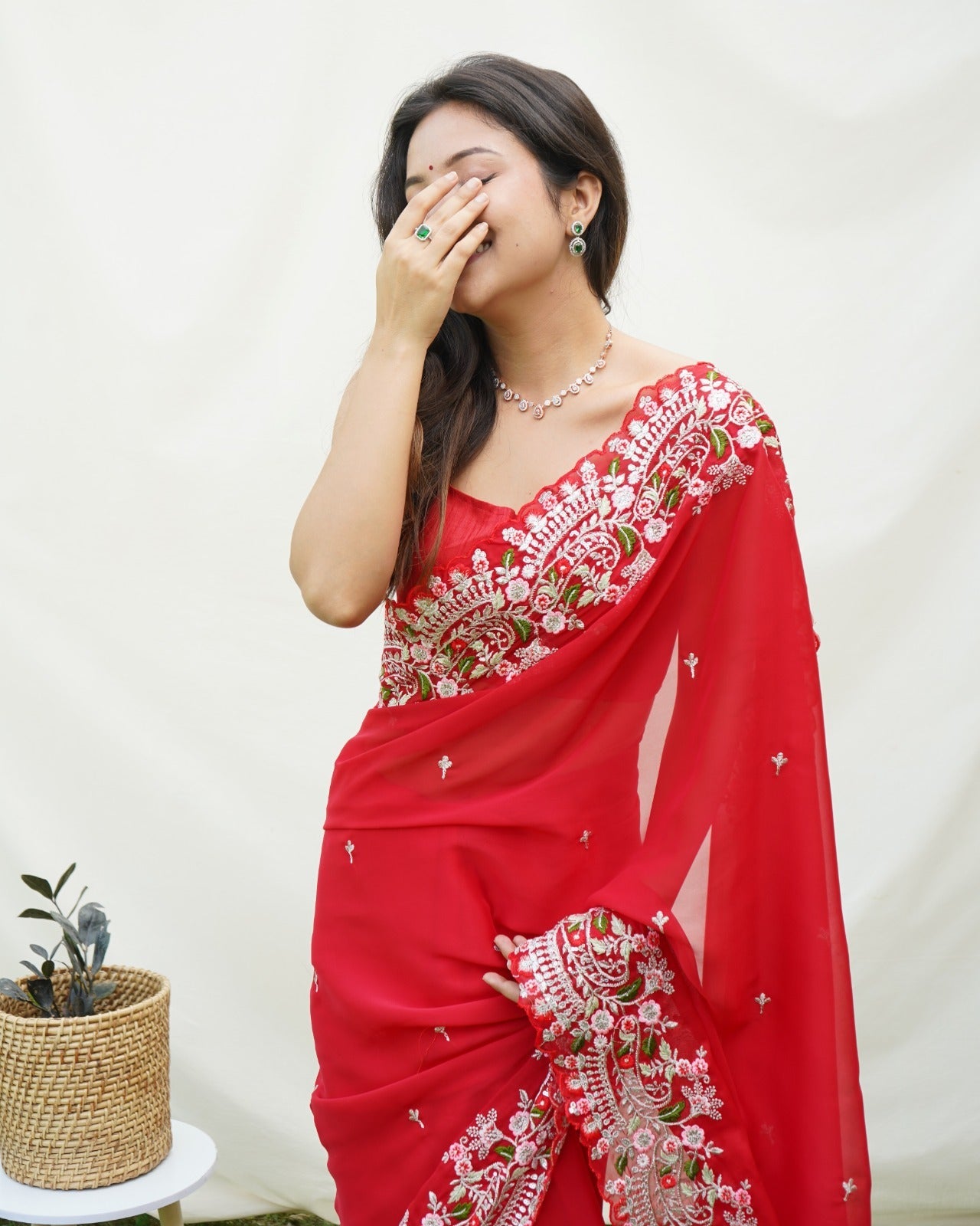 Buy Red Sarees for Women by SOCH Online | Ajio.com