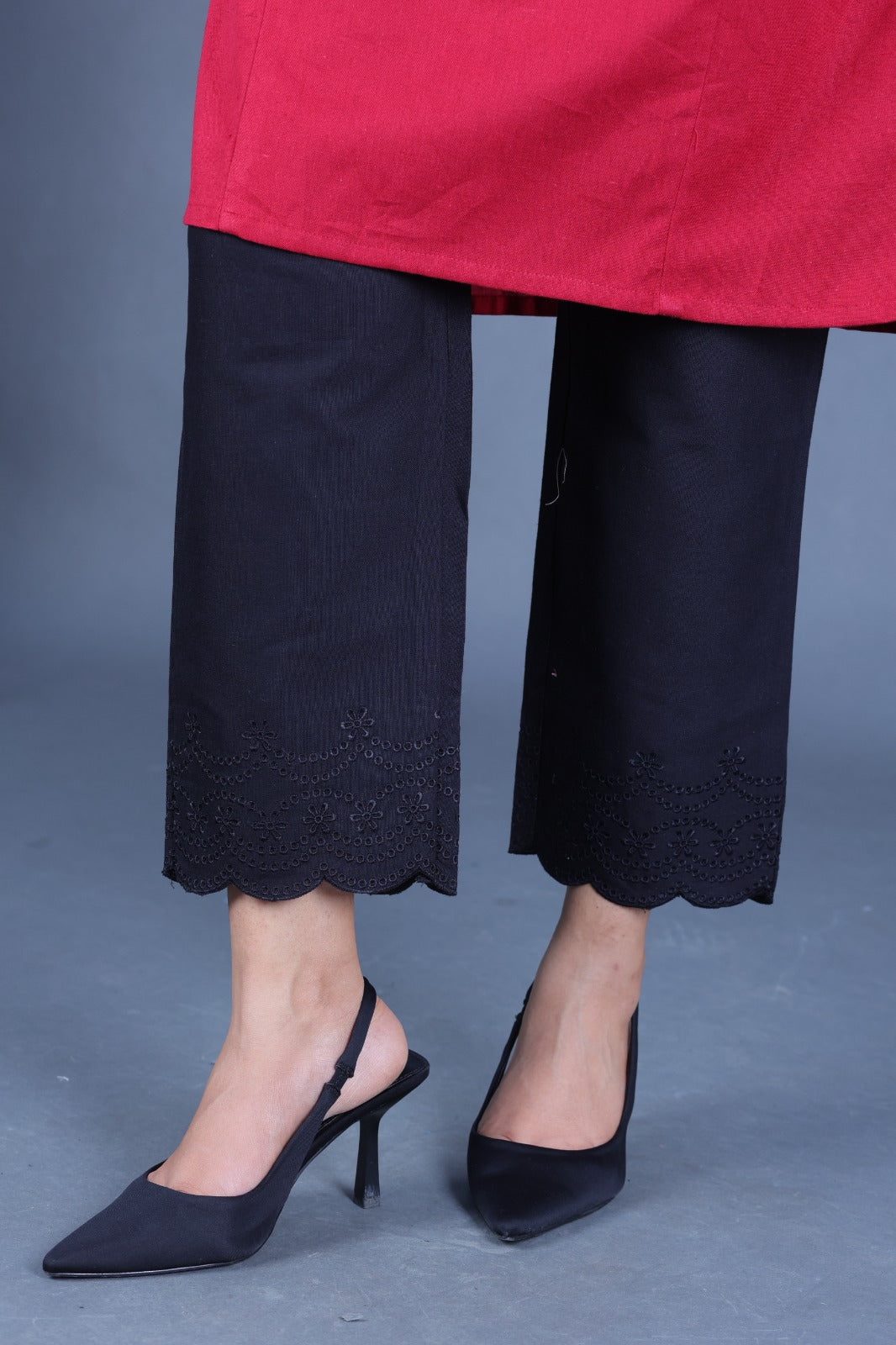 Gorgeous Black Straight Pant In Cotton