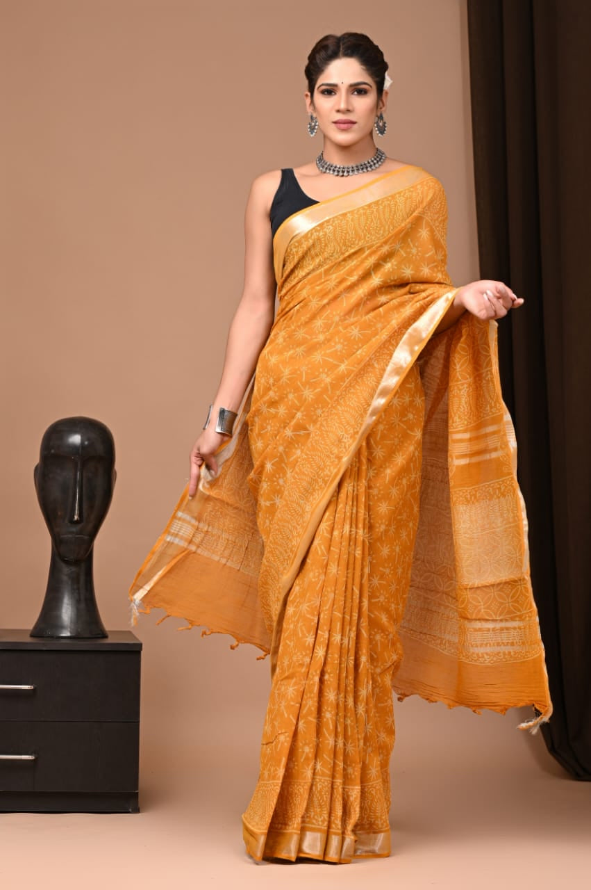 Saree Online Hyderabad Yellow Colour Saree - Designer Sarees Rs 500 to 1000  - SareesWala.com