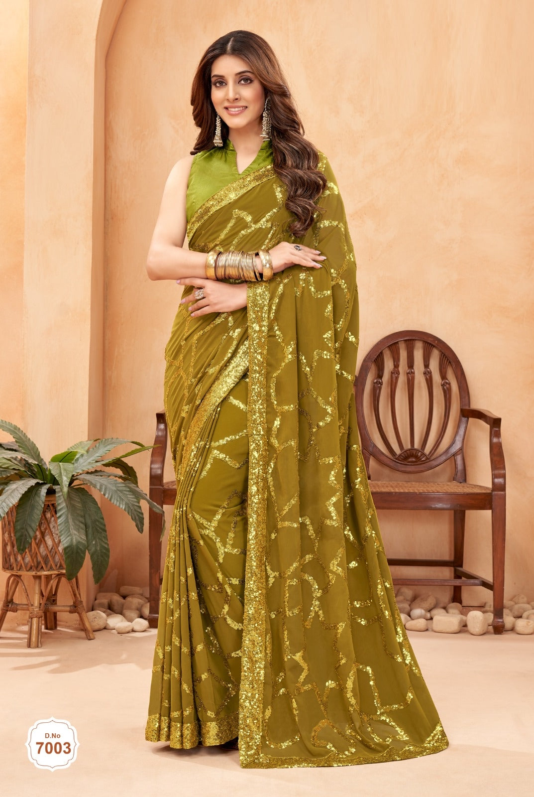 Classy Green Zari Work Silk Wedding Wear Saree With Blouse(Un-Stitched)