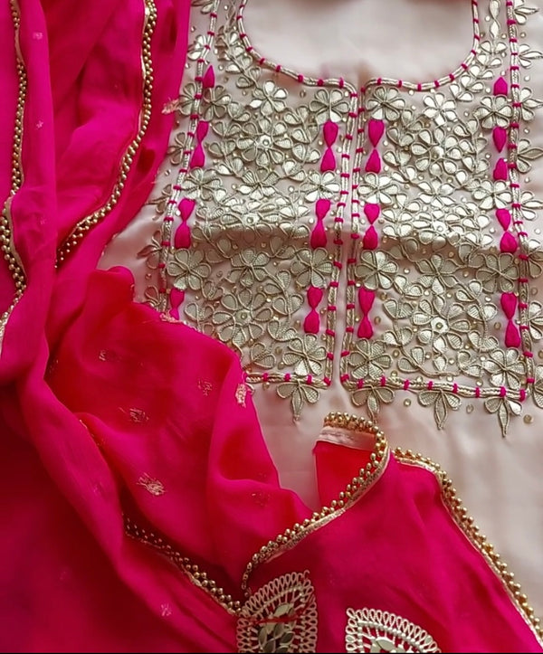 Peach Designer Punjabi Salwar Suit