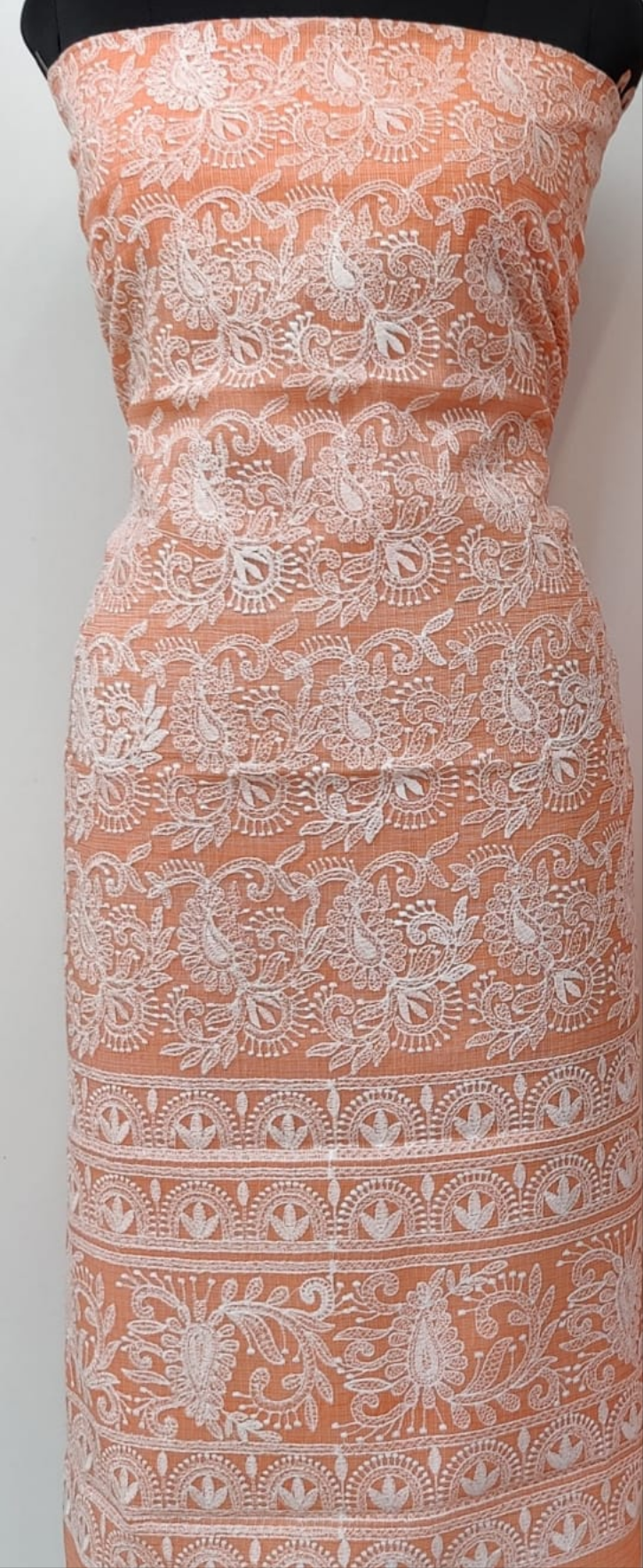 Kota Chikankari Embroidery Salwar Suit In Peach