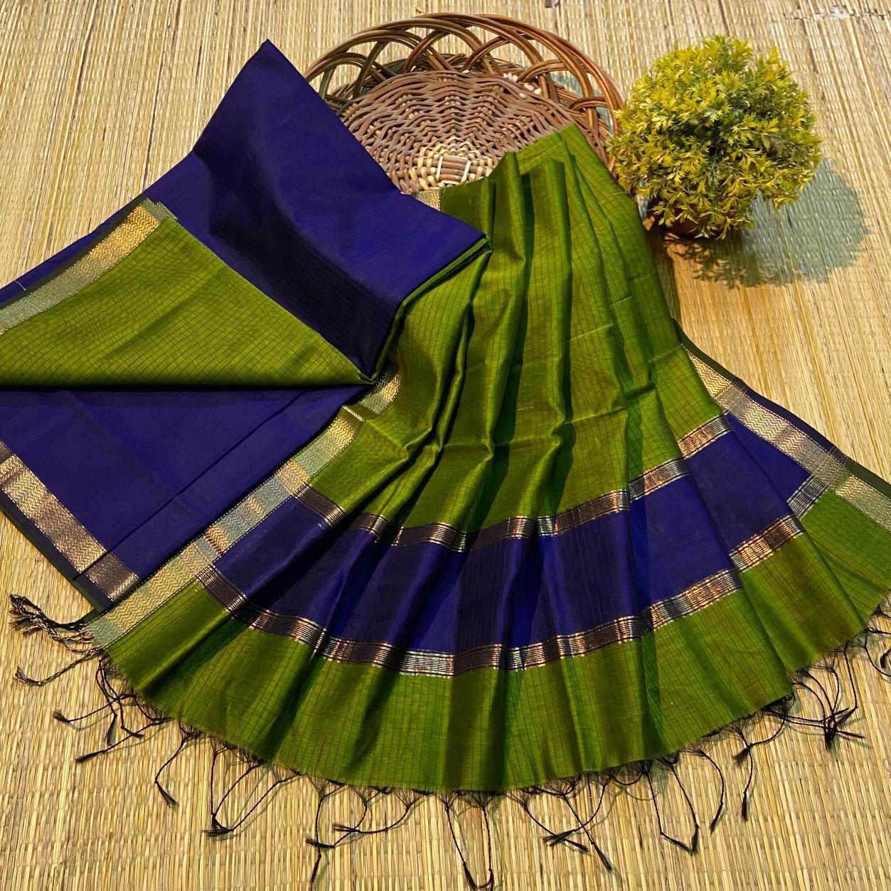 Royal Blue Maheshwari salwar suit