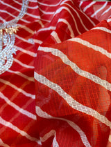 Red leheriya Gota Patti Kurti