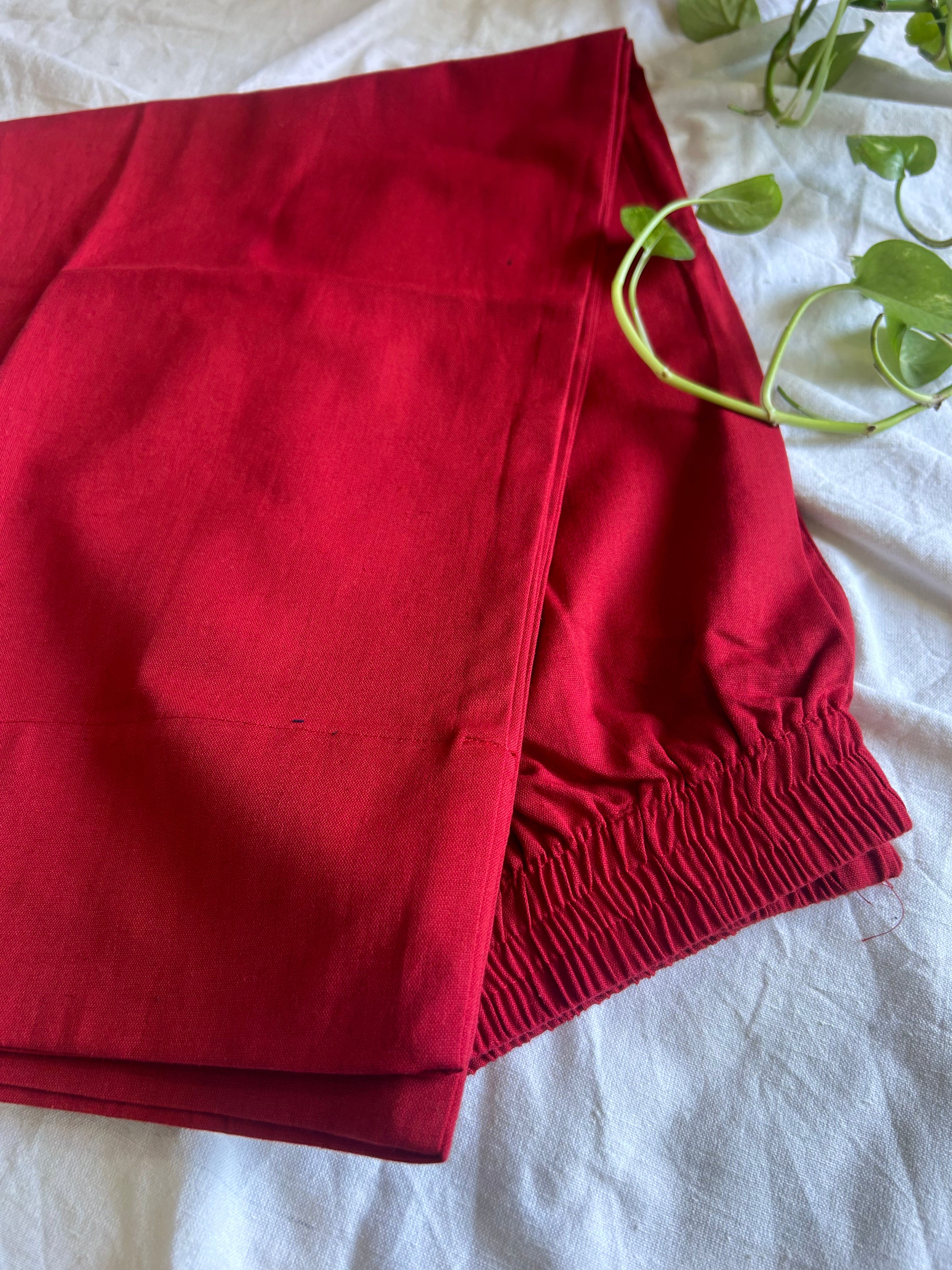 Beautiful Cherry Straight Pant In Cotton For Women