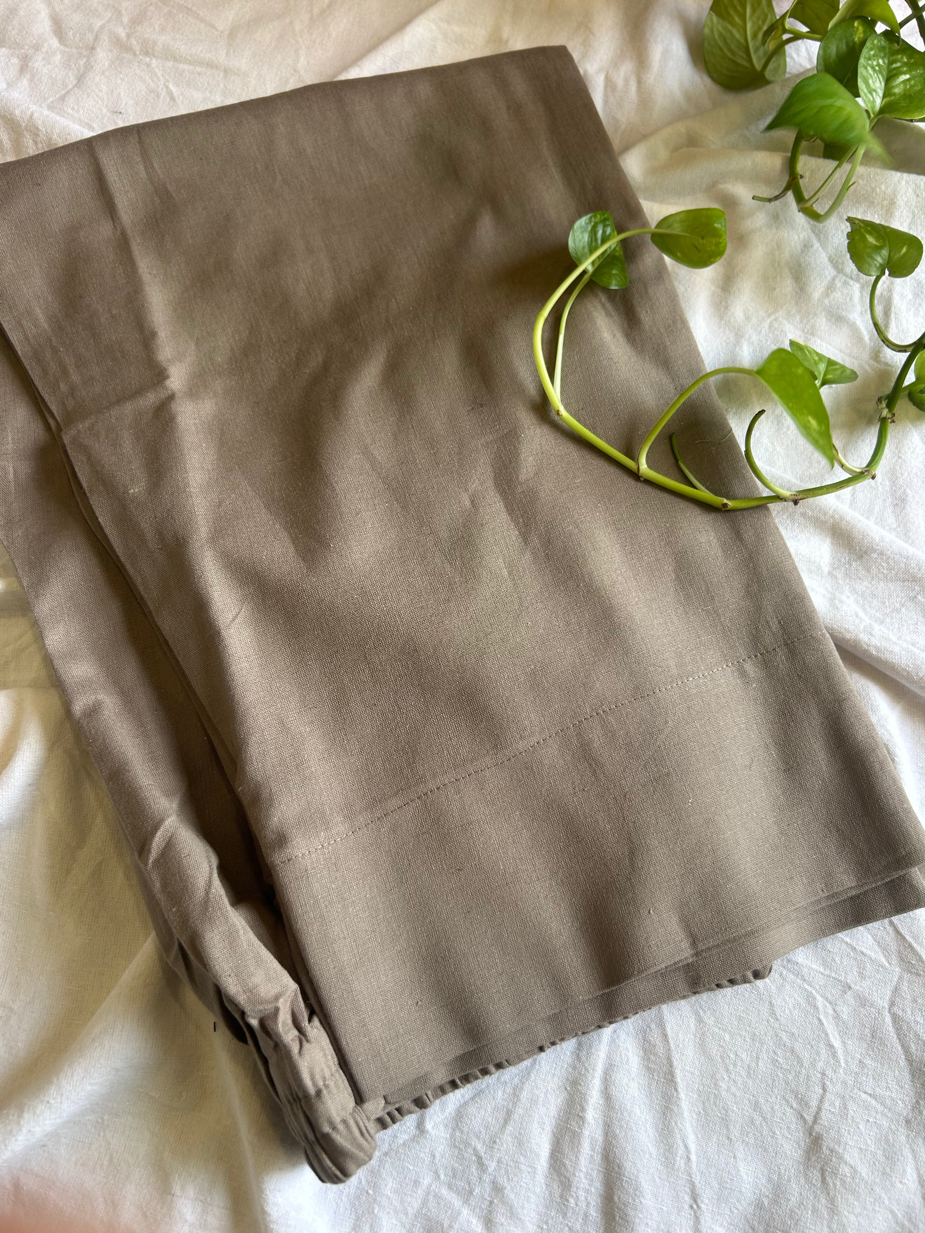 Beautiful Brown Straight Pant In Cotton For Women