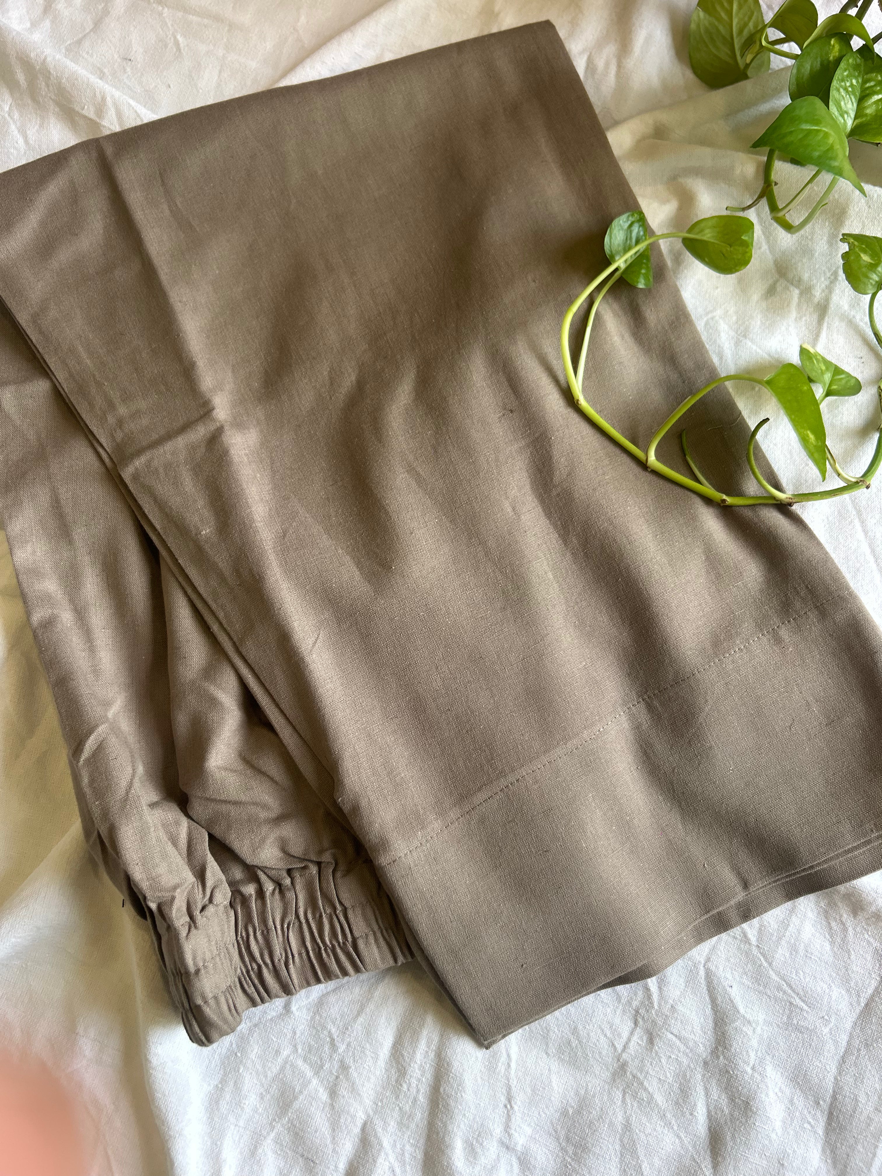 Beautiful Brown Straight Pant In Cotton For Women