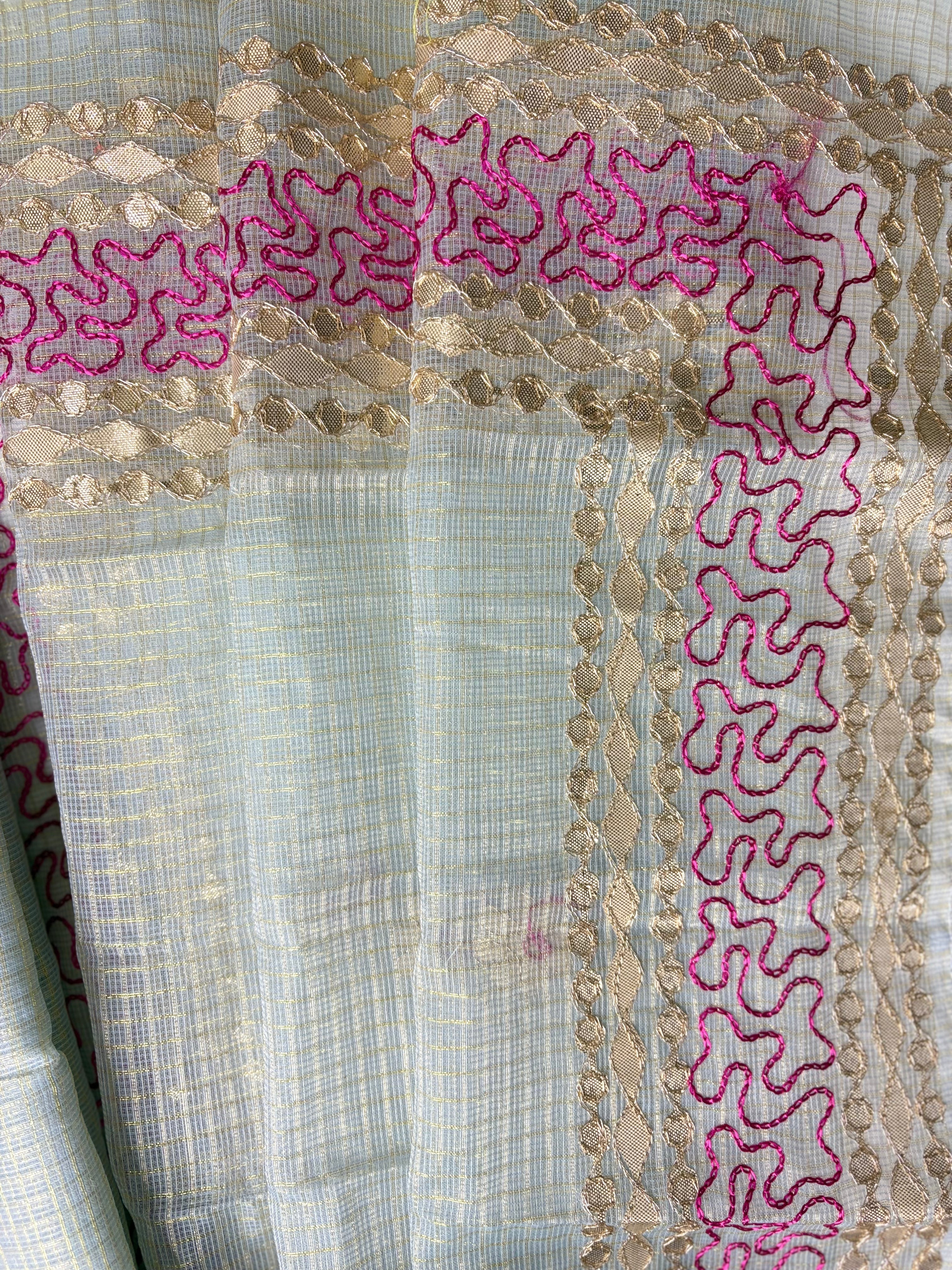 Chanchal- Kota Salwar Suit In Gota Work In Soft Grey