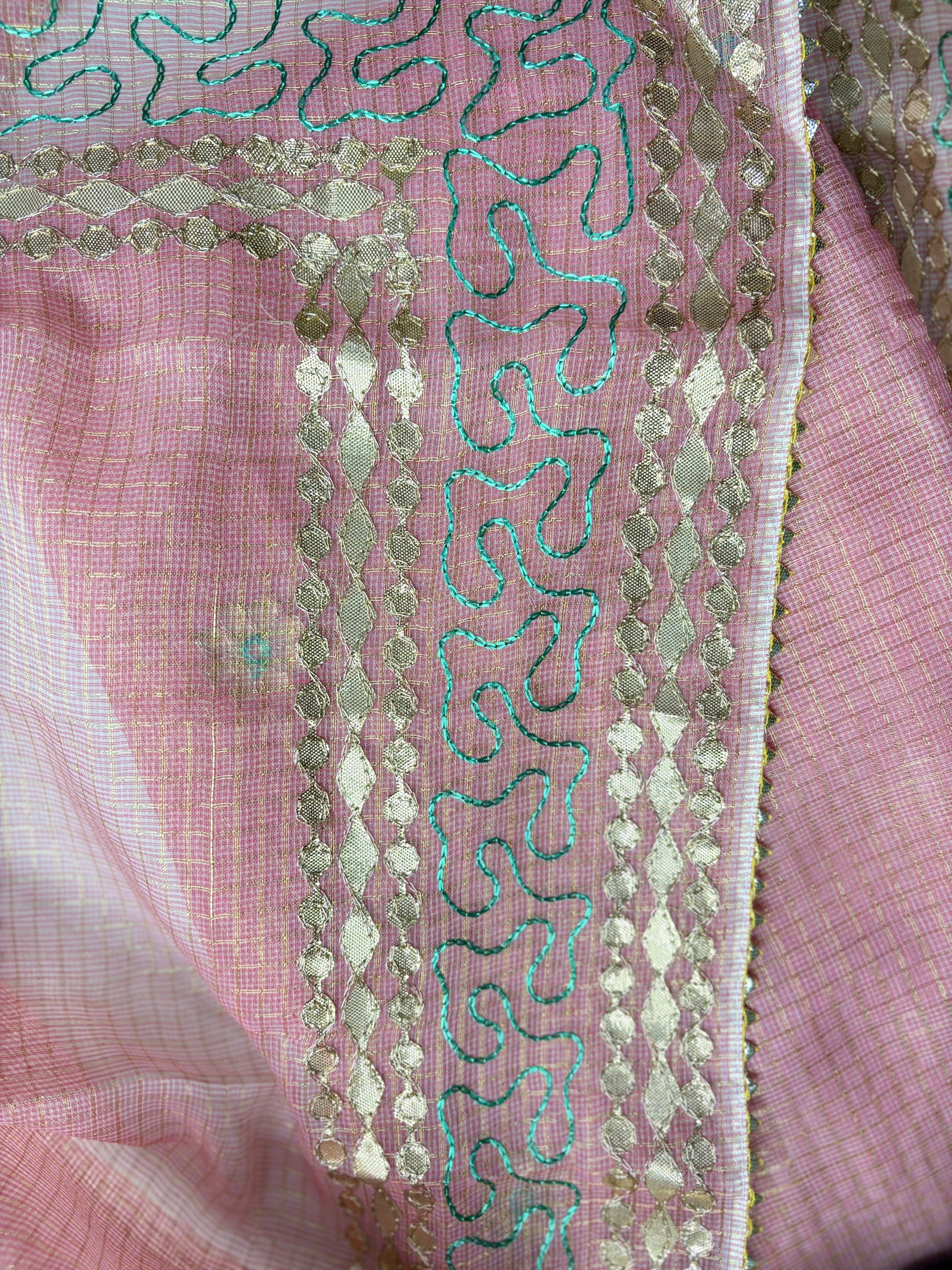 Amoli- Kota Salwar Suit In Gota Work In Pink